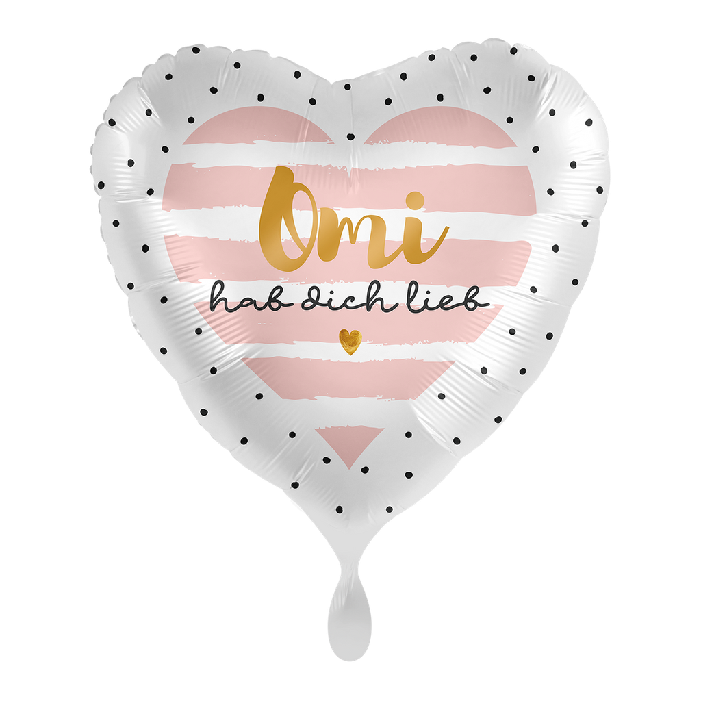 Omi hab Dich lieb Glückwunsch Ballon Folienballon 43cm