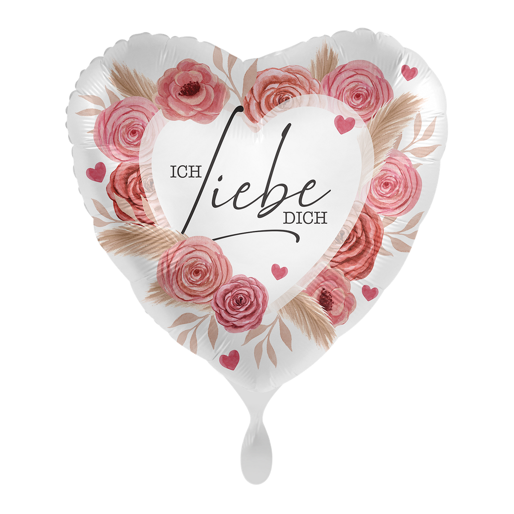 Ich Liebe Dich Herzballon - Full of Love Ballon Folienballon 43cm