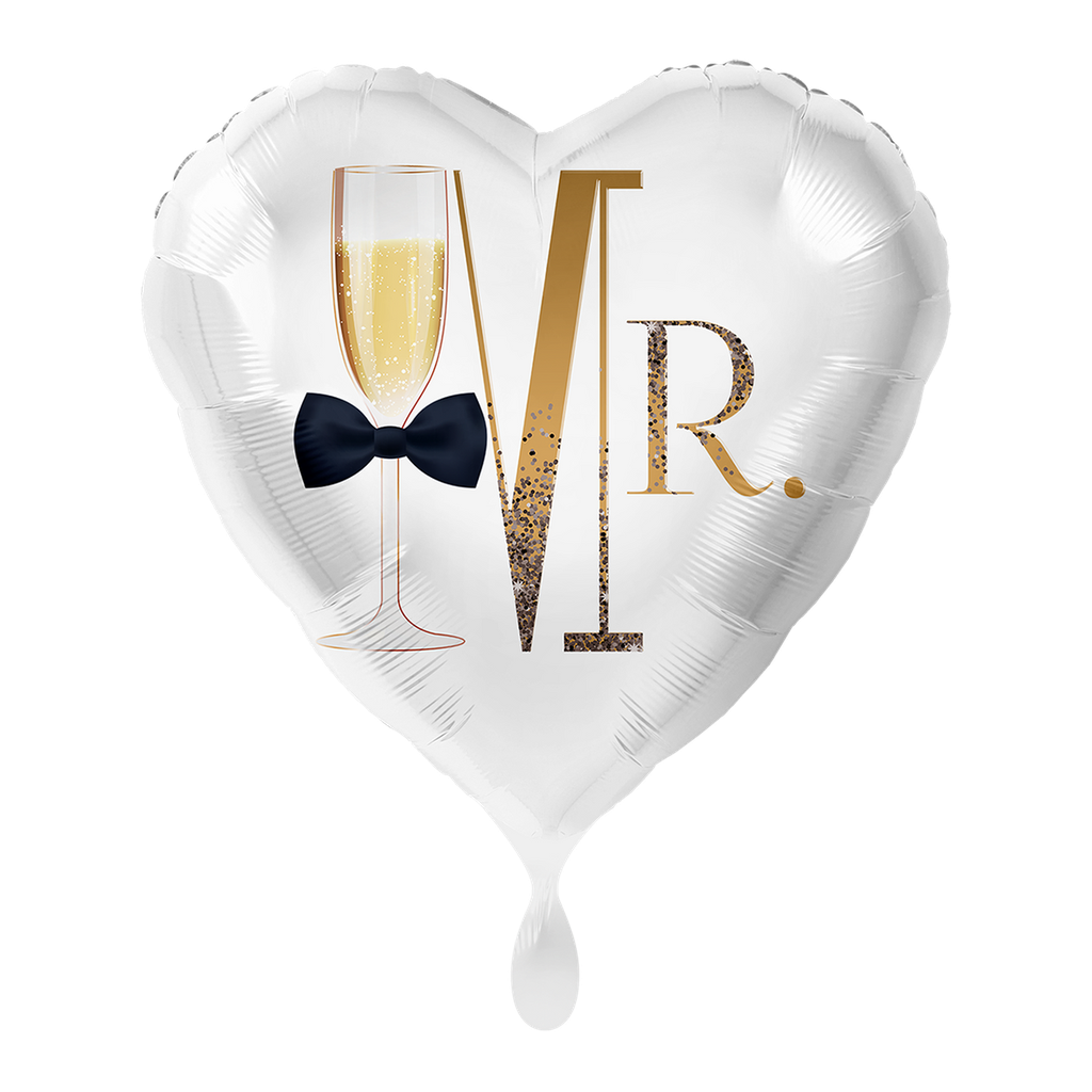 Mr. Herzballon - Heart Ballon Folienballon 43cm