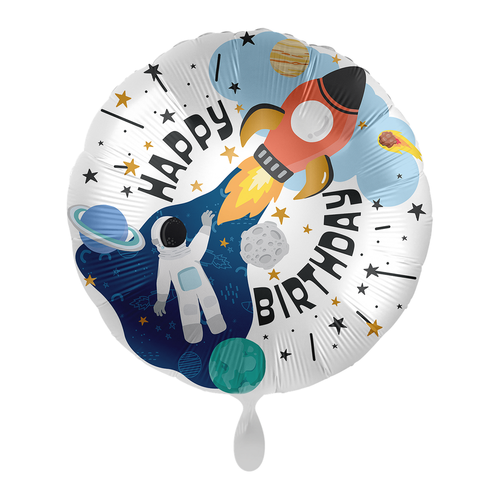 Astronaut Geburtstag - Birthday Outer Space Ballon Folienballon 43cm