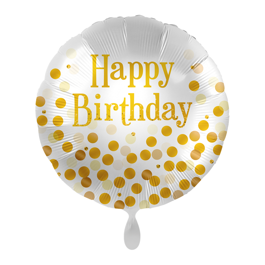 Goldene Geburtstagsfeier - Golden Birthday Party Folienballon 43cm