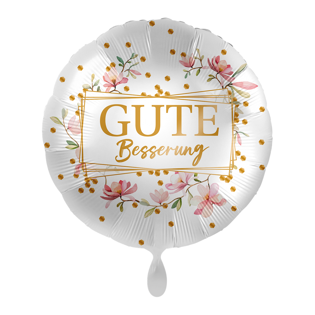 Gute Besserung - Dotty & Flower Ballon Folienballon 43cm