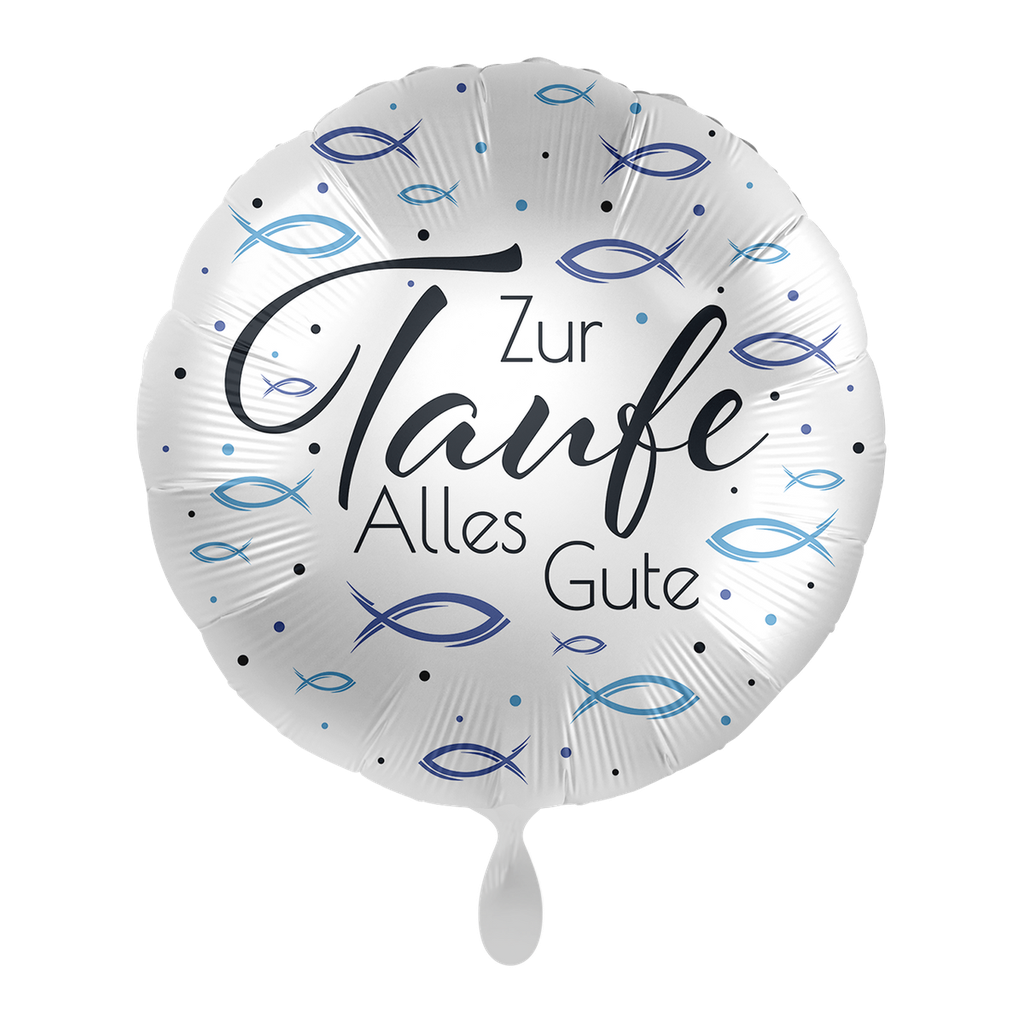 Zur Taufe alles Gute - Baptism watercolor Ballon Folienballon 43cm