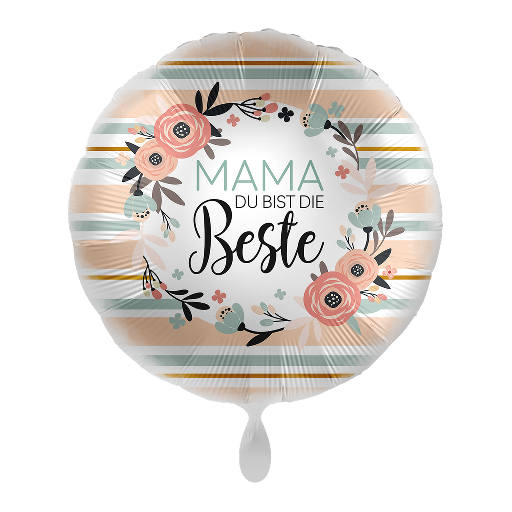 Mama du bist die Beste - Lovely Mum Ballon Folienballon 43cm