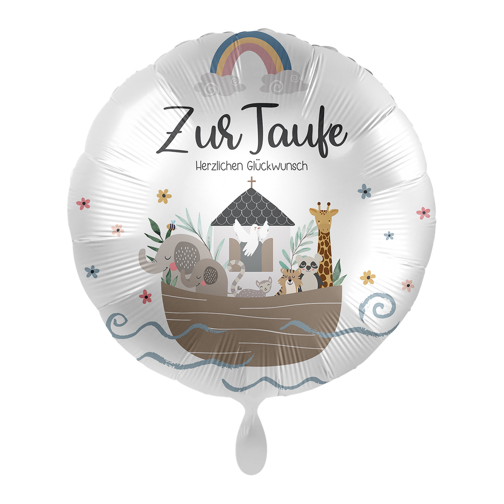 Zur Taufe Herzlichen Glückwunsch - Baptize ark Ballon Folienballon 43cm