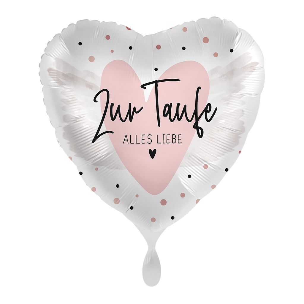 Zur Taufe Alles Liebe Herzballon - Lovely baptize Ballon Folienballon 43cm