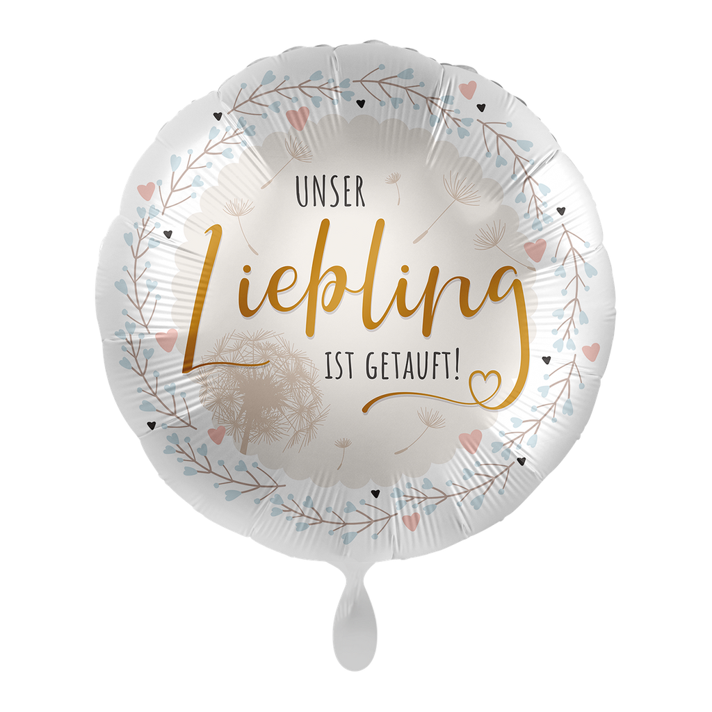 Unser Liebling ist getauft - Christening Wishes Ballon Folienballon 43cm