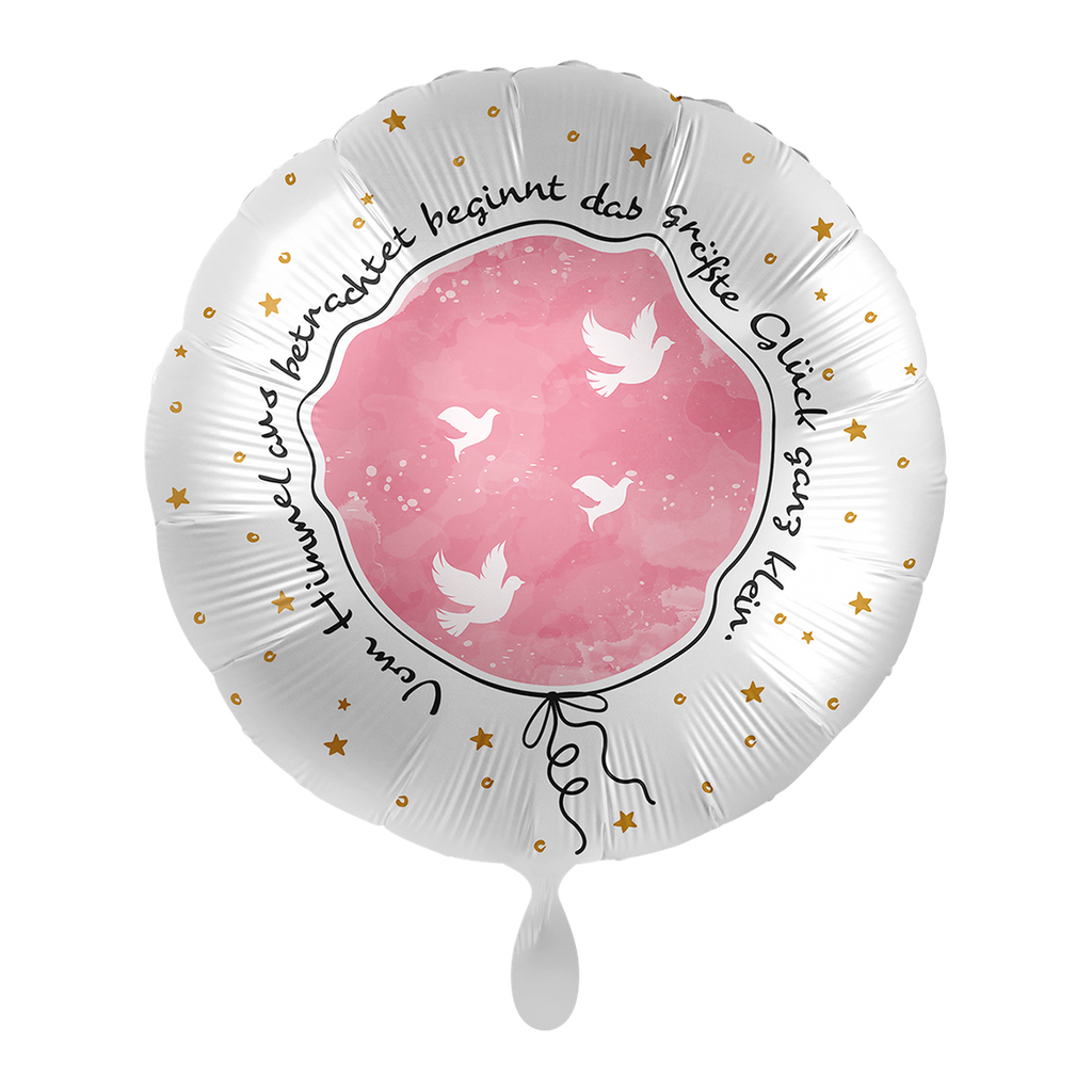 Kleines großes Glück Rosa Taufe Geburt Birthday Ballon Folienballon 43cm