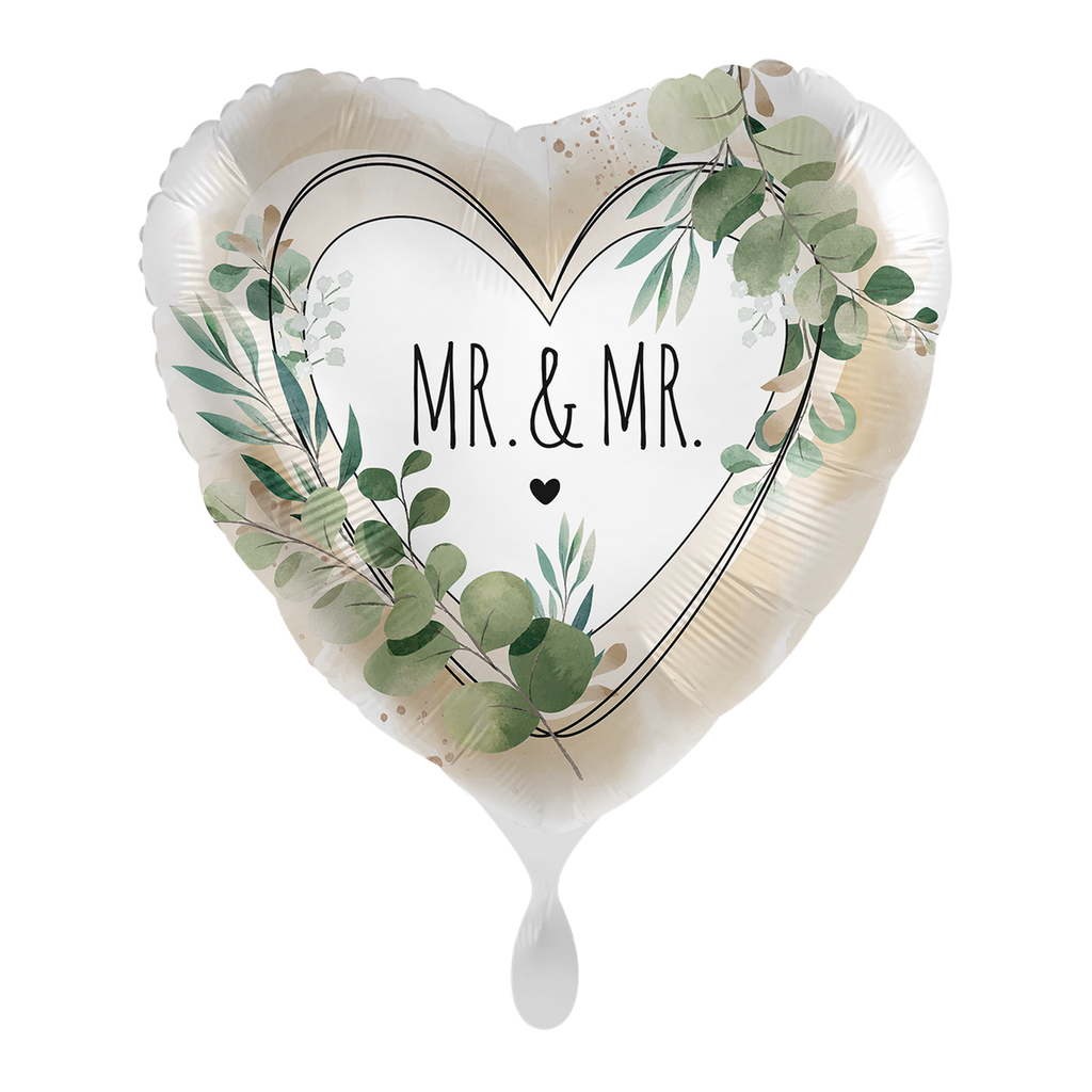 Mr. & Mr. Natural Herzballon - Heart Ballon Folienballon 43cm