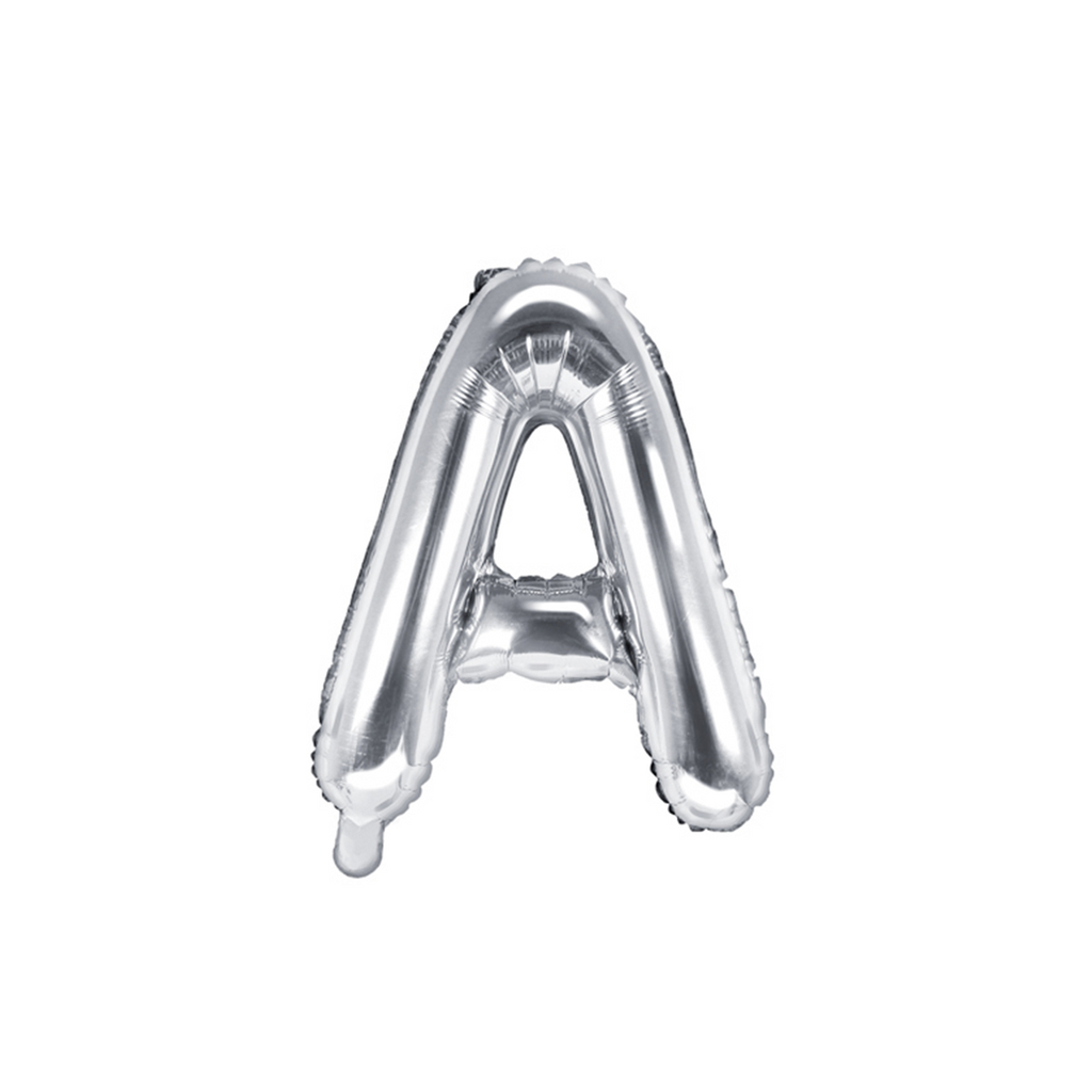 Buchtsabe A in Silber - XS Ballon Folienballon 35cm