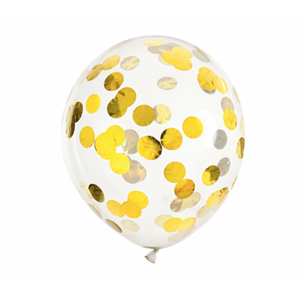 6 Konfetti Ballons - Confetti Balloons Latex Ballon Ø 30cm