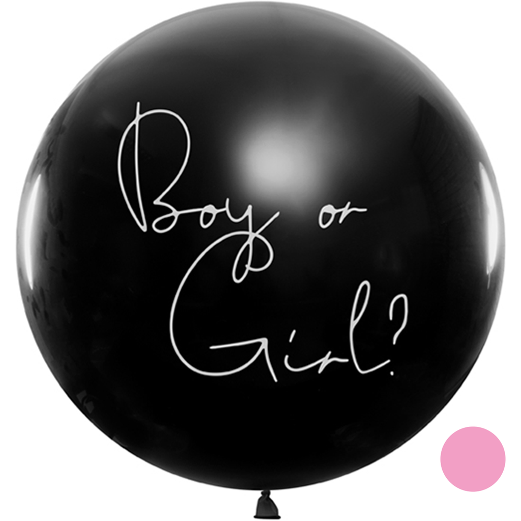 Boy or Girl - Pink - Gender Riesenballon - Ballon Folienballon Ø 100cm