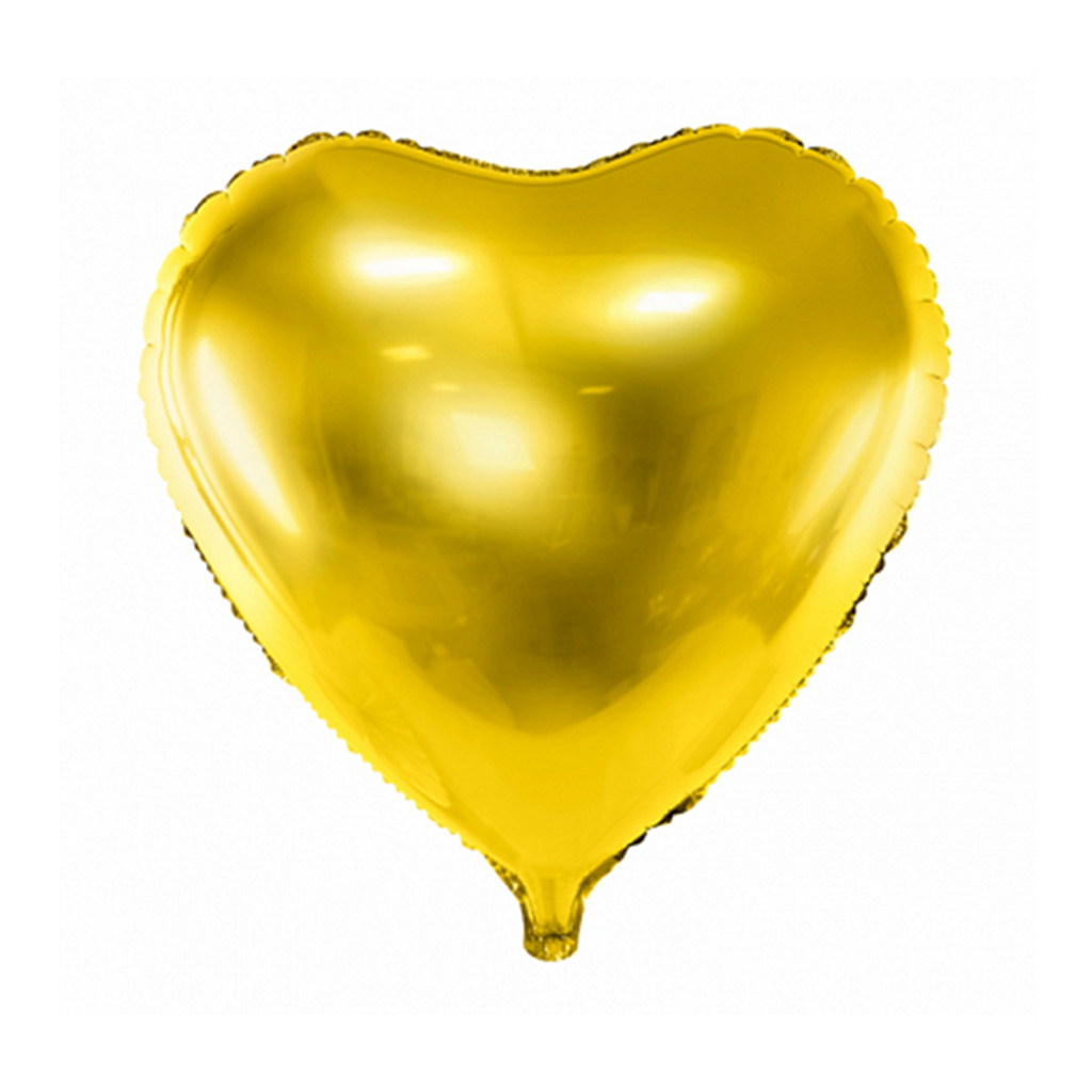 Herz Ballon in Gold Ballon Folienballon 45cm