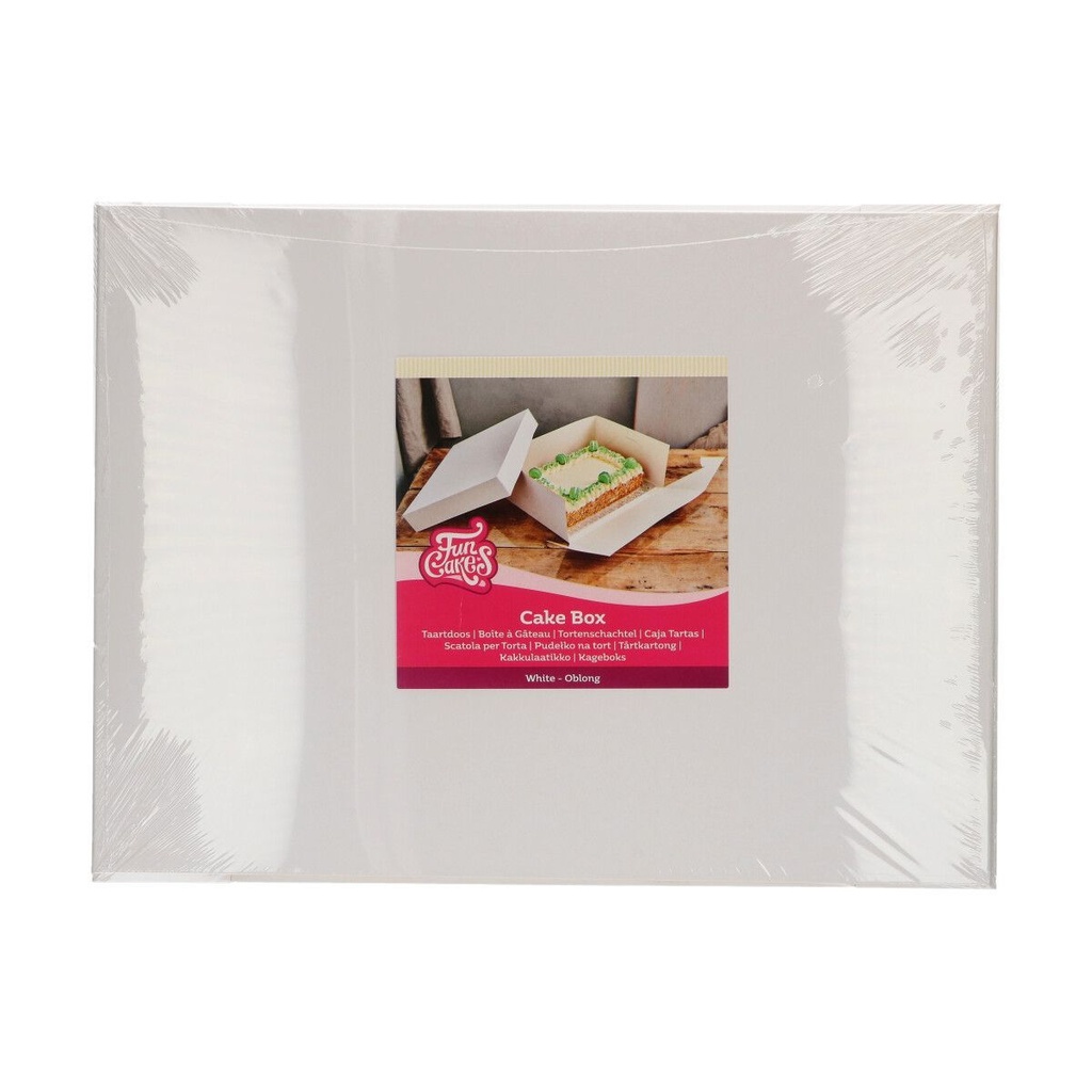 FunCakes Tortenbox in weiss - 40x30x15cm