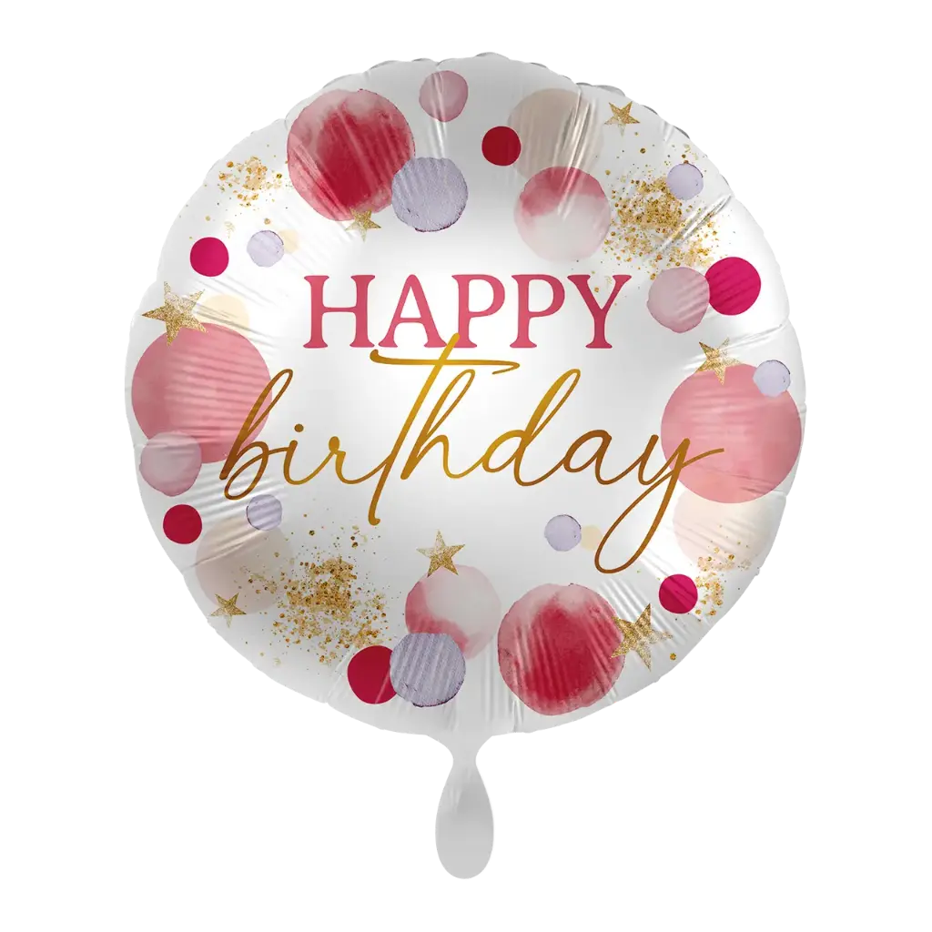 Alles Gute zum Geburtstag - Dotty Rainbow Birthday Ballon Folienballon 43cm