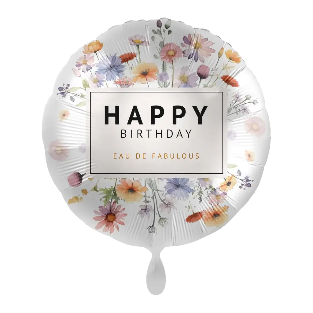 Alles Gute zum Geburtstag - Colourful Flowers Birthday Ballon Folienballon 43cm