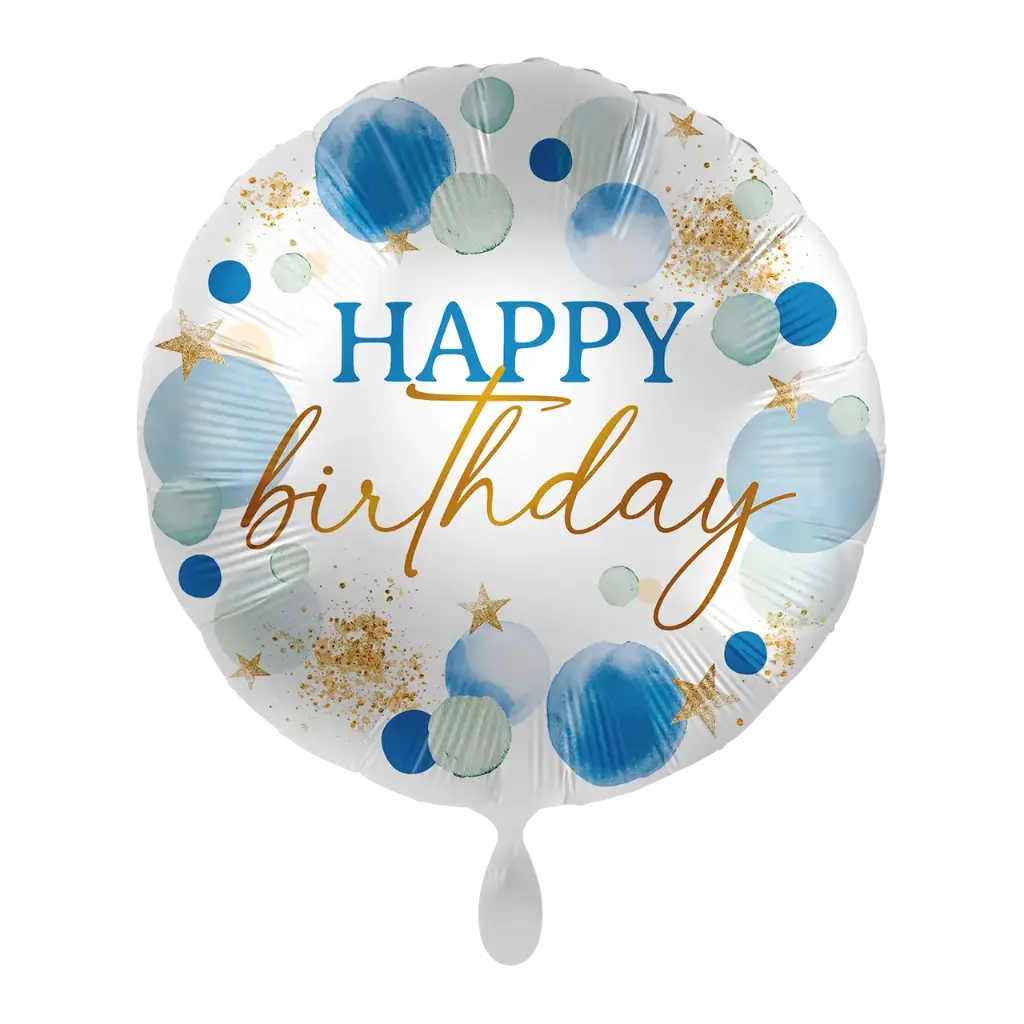 Alles Gute zum Geburtstag - Lucky Blue Birthday Ballon Folienballon 43cm 