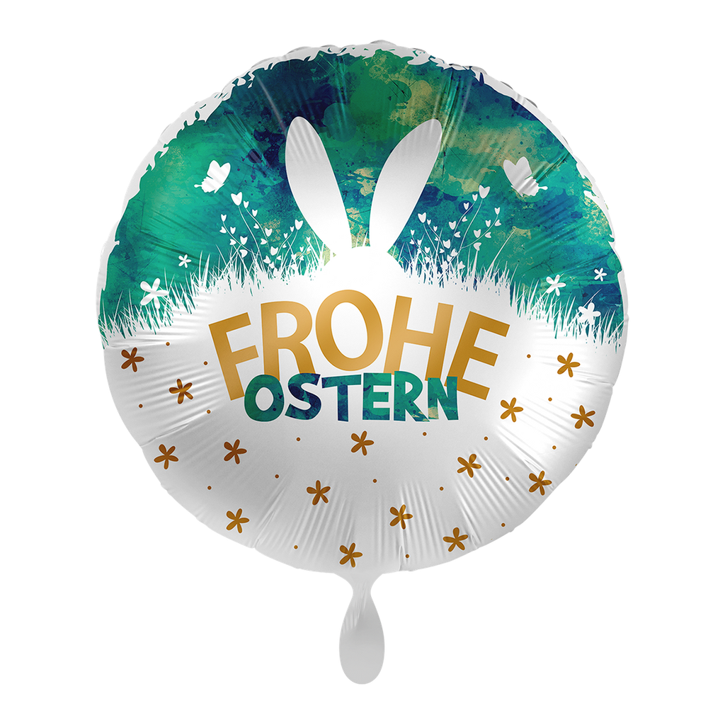 Frohe Ostern - Bunny Ears Ballon Folienballon 43cm 