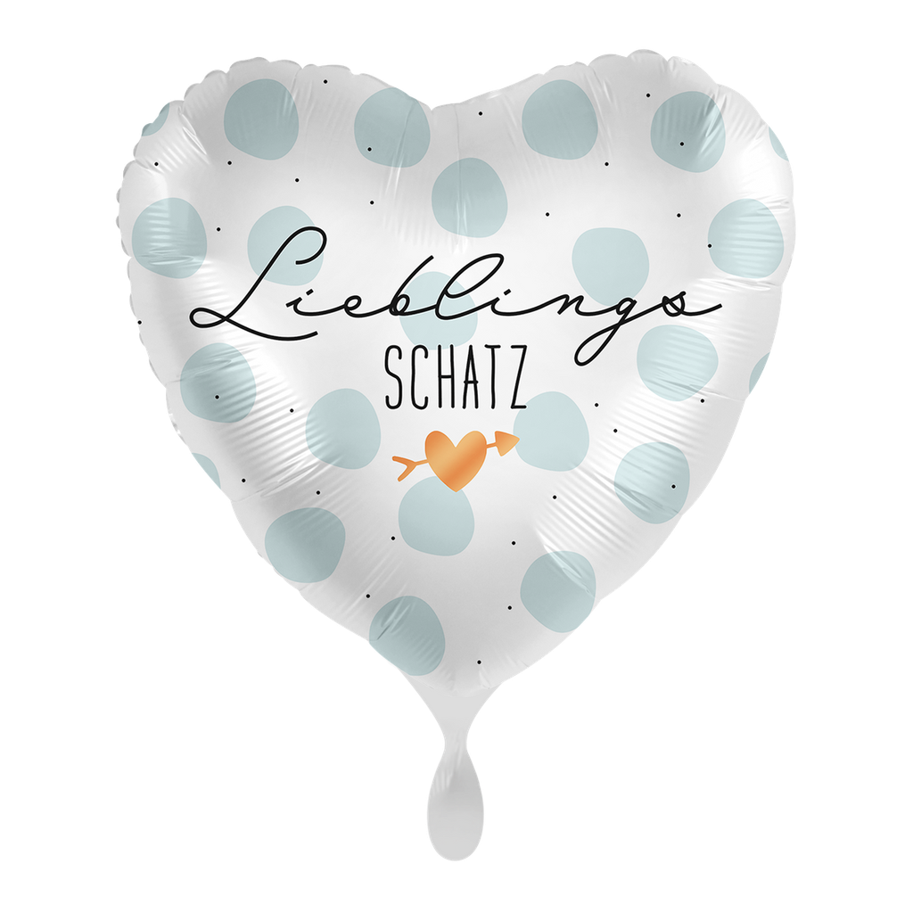 Lieblingsschatz Herzballon - Heart Ballon Folienballon 43cm