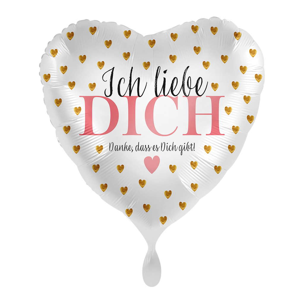 Ich Liebe Dich Herzballon - I Love You Ballon Folienballon 43cm
