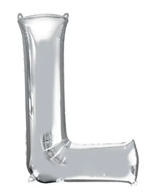 ZBuchstabenballon L - Ballon XXL in Silber - Folienballon 108cm