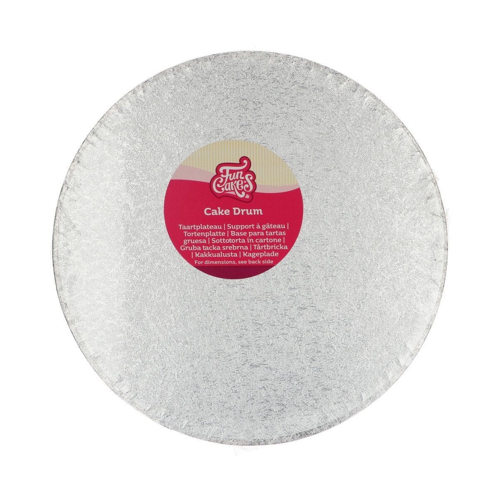 FunCakes Tortenplatte / Cakeboard Rund Ø 27,5cm - Silber