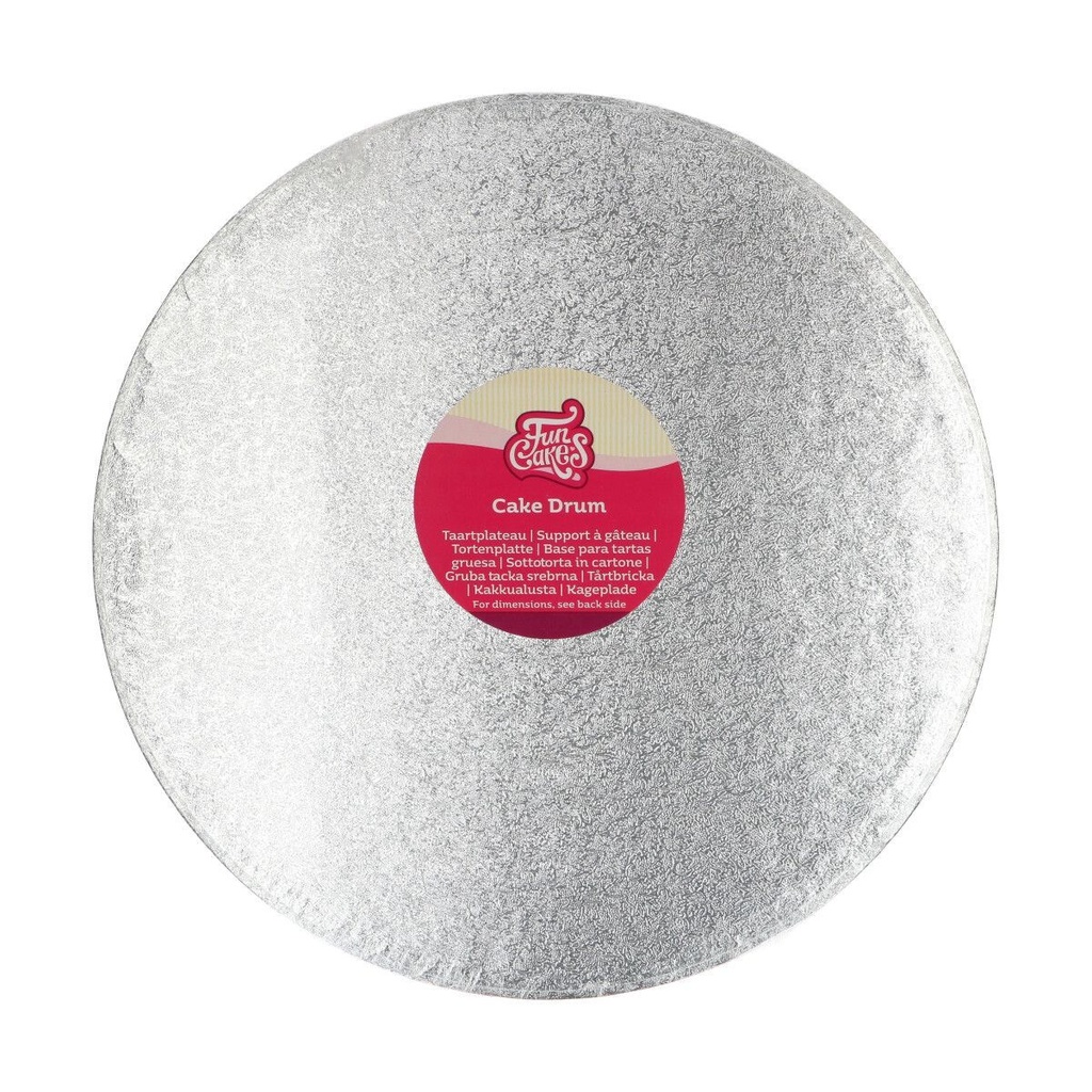 FunCakes Tortenplatte / Cakeboard Rund Ø 33cm - Silber