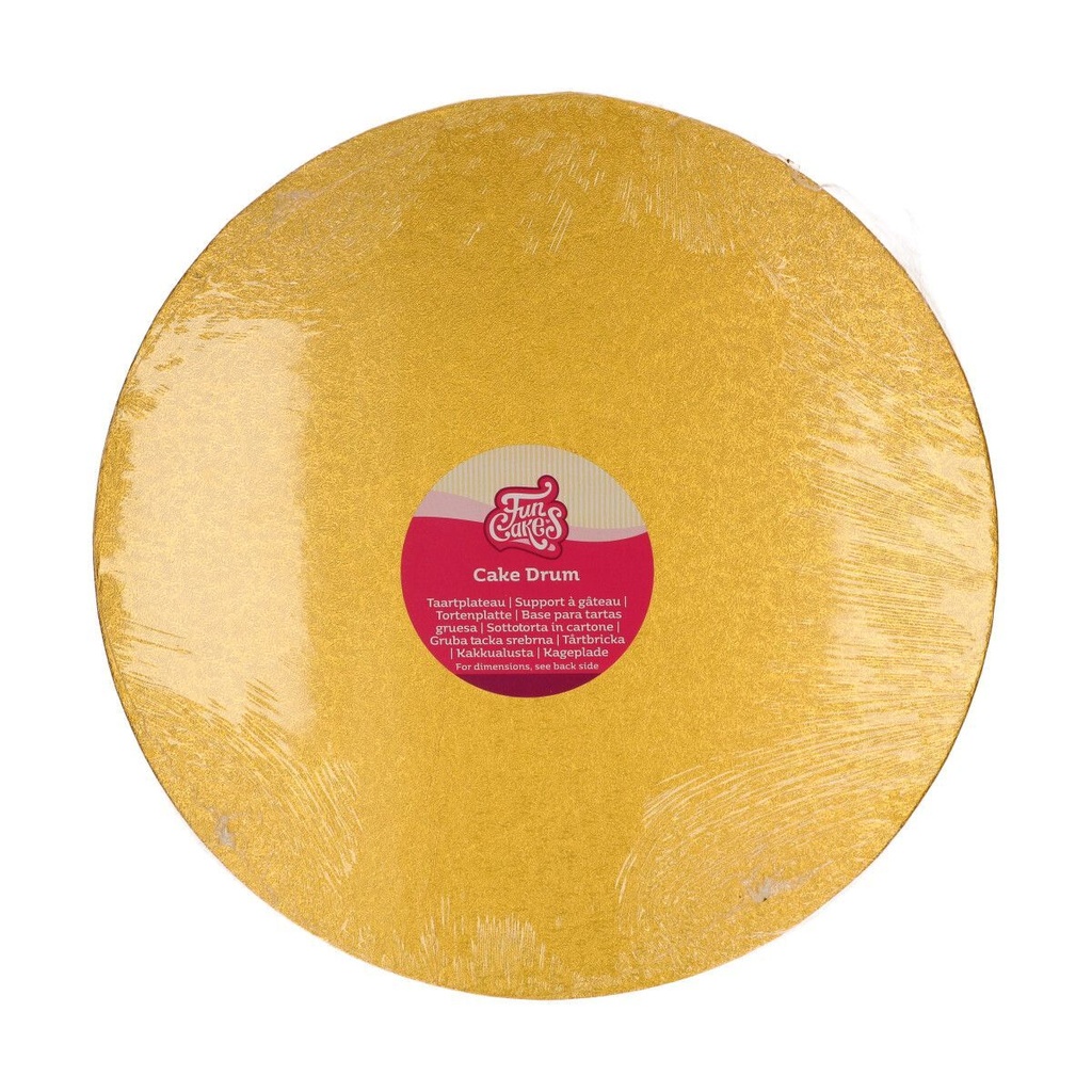 FunCakes Tortenplatte / Cakeboard Rund Ø 35,5cm - Gold