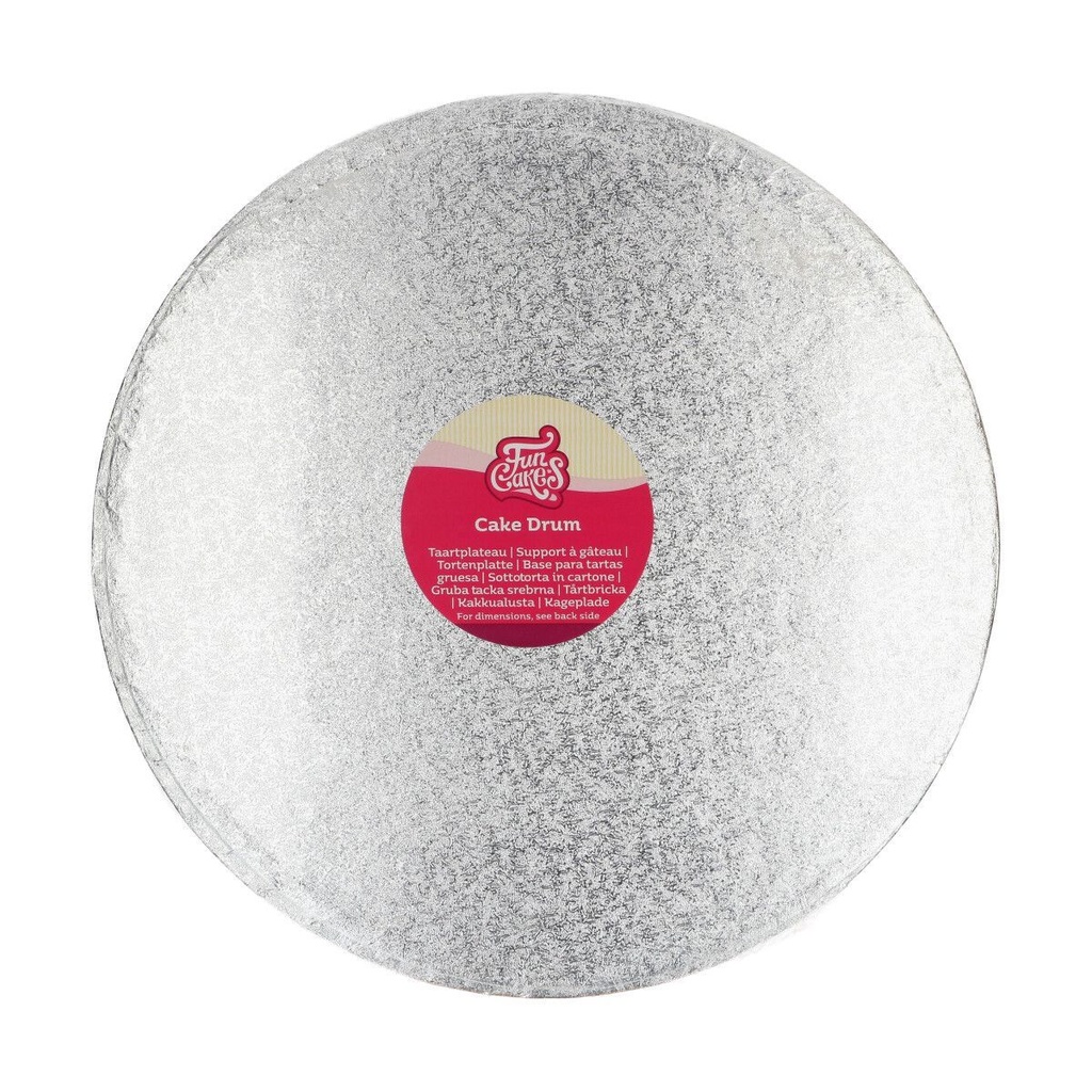 FunCakes Tortenplatte / Cakeboard Rund Ø 35,5cm - Silber