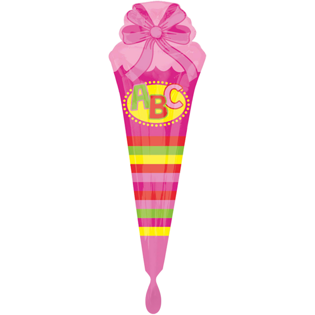 Schultüte Pink Ballon XXL - Folienballon 111cm