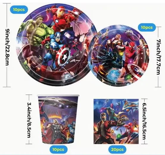 Avengers - Party Einweggeschirr Set - 50 teilig 
