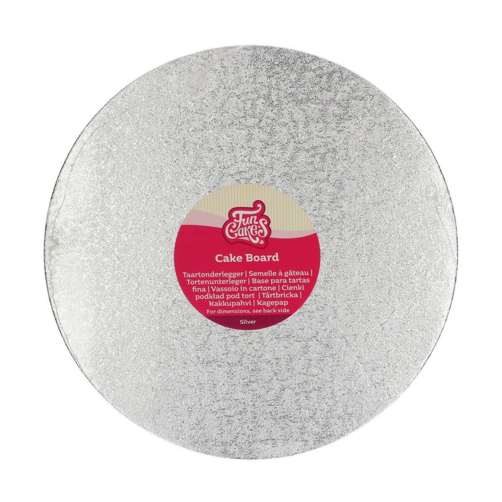 FunCakes Tortenplatte / Cakeboard Rund Ø 27,5cm - Silber