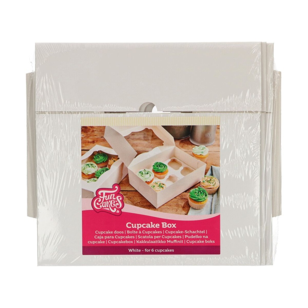 FunCakes Cupcake Box 6 in weiss - 3 Boxen