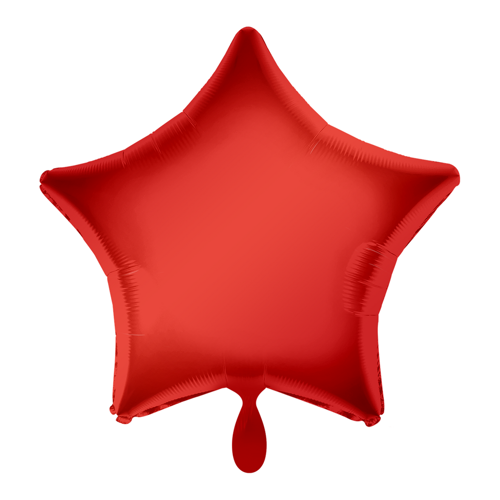 Stern Ballon in Rot - Folienballon 43 cm