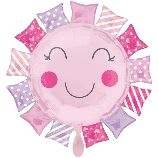 [4142301] Sonnenschein Mädchen - Baby Girl Sunshine Geburt Birthday Ballon Folienballon 68cm