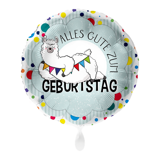 [2002K] Lama Geburtstag - Happy Birthday Ballon Folienballon 43cm
