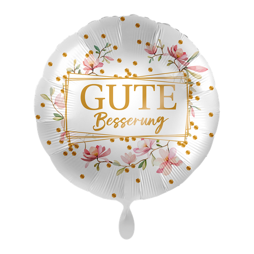 [70452-GER-1] Gute Besserung - Dotty & Flower Ballon Folienballon 43cm
