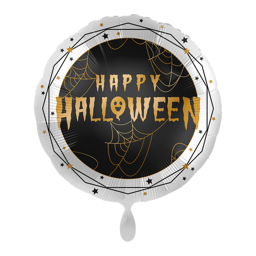 [70751K] Happy Halloween Ballon - Golden Halloween Folienballon 43cm
