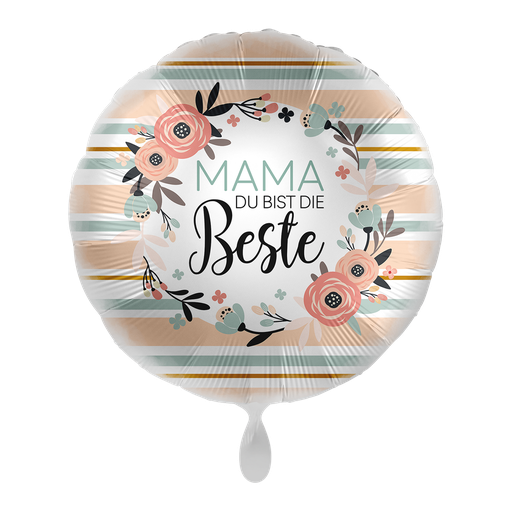 [81077-GER] Mama du bist die Beste - Lovely Mum Ballon Folienballon 43cm