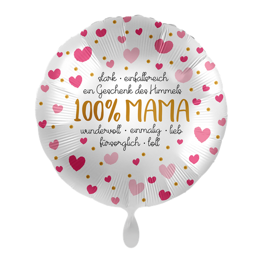 [70006K] 100% Mama - Wonderful Mom Ballon Folienballon 43cm