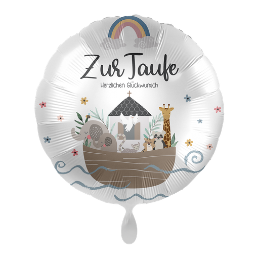 [81093-GER] Zur Taufe Herzlichen Glückwunsch - Baptize ark Ballon Folienballon 43cm