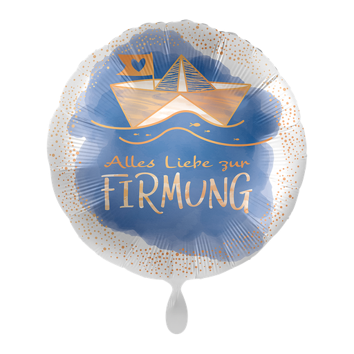 [70582K] Zur Firmung Segelschiff - Ballon Folienballon 43cm