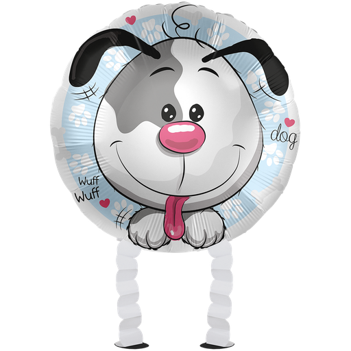 [60018K] Freundlicher Hund Ballonwalker - Jolly Dog Ballon Folienballon 43cm