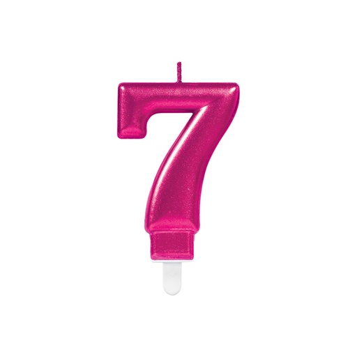 [9901789] Zahl 7 Zahlenkerze - Celebrations Pink Happy Birthday Kerze Kuchenkerze