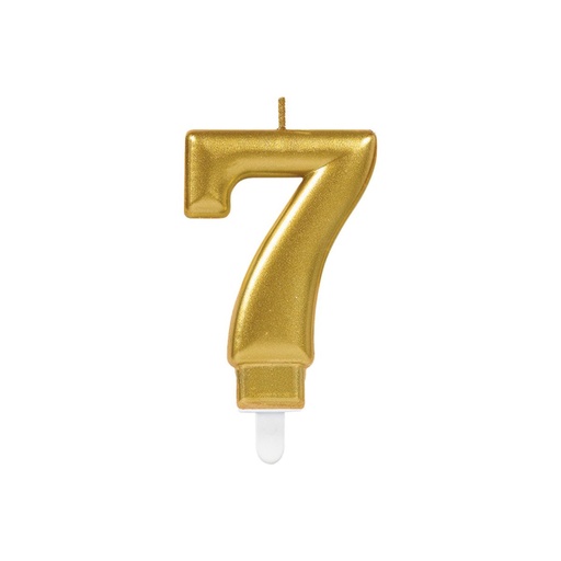 [9901779] Zahl 7 Zahlenkerze - Celebrations Gold Happy Birthday Kerze Kuchenkerze