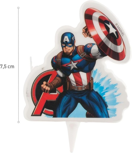 [346185] Captain America Kuchenkerze