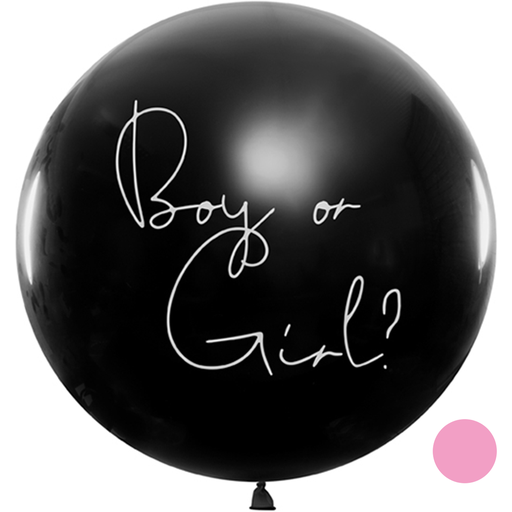 [BG36-2-D] Boy or Girl - Pink - Gender Riesenballon - Ballon Folienballon Ø 100cm