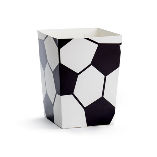 [POP11] 6 Popcornboxen - Fussball Football - 7x7x12,5cm