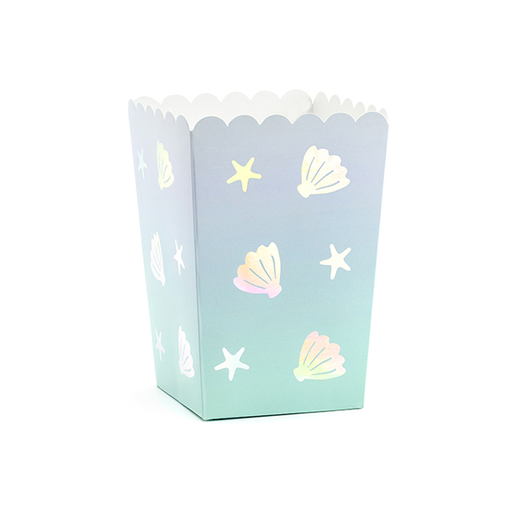 [POP10] 6 Popcornboxen - Under the sea Narwahl - 7x7x12,5cm