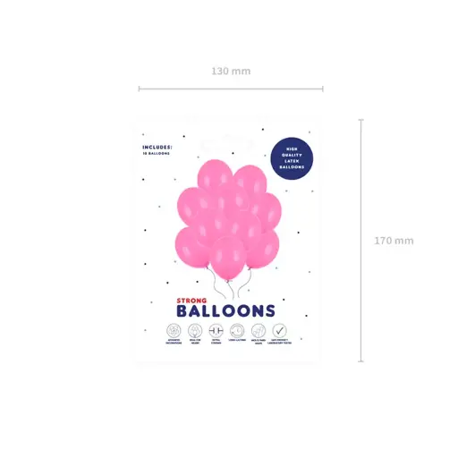 [SB14P-080-10] 10 Luftballons - Ø 30cm - Pastell - Pink